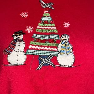 Alfred Dunner Red Holiday Sweatshirt.